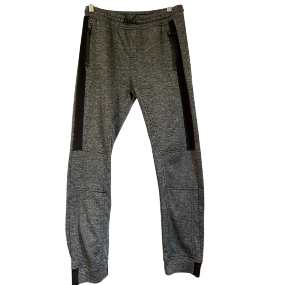 Burnside Mens Tech Heather Charcoal Grey Jogger Sweatpants XL Zip Pockets